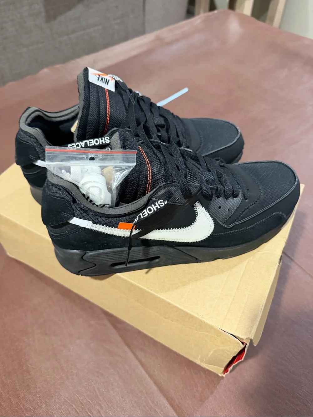 Off-White Black Nike air max 90 size 12